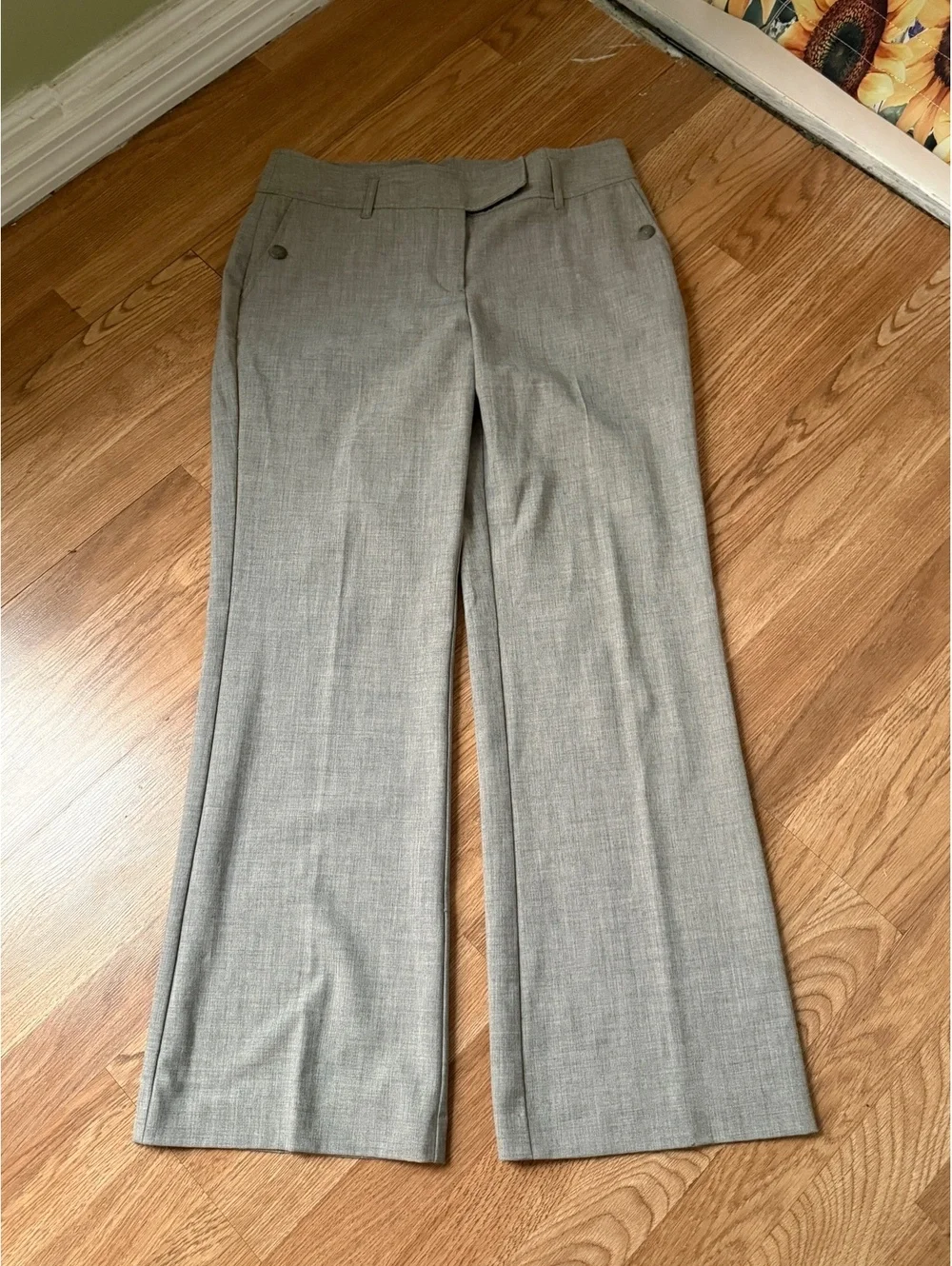 Rafaella Women's Dress Pants Beige Straight Leg Trousers